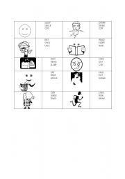 English worksheet: ACTION VERBS