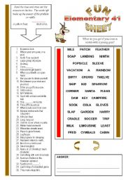 English Worksheet: Fun Sheet Elementary/(Pre-Intermediate) 41