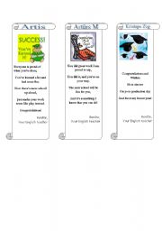 English Worksheet: Graduation greetings/bookmarks (3/3)