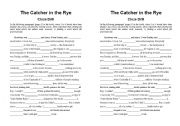 English Worksheet: Catcher in the Rye - Cloze Drill