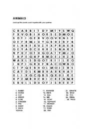 English Worksheet: puzzle