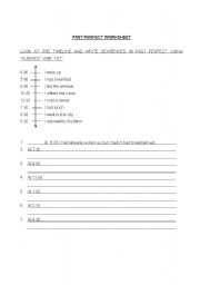 English worksheet: Past Perfect Worksheet