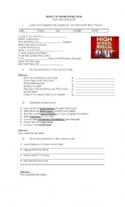 English Worksheet: Start of something New