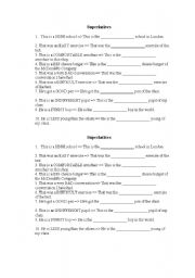 English worksheet: Superlatives