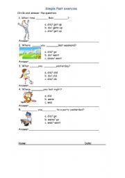 English worksheet: Simple Past- Choose 