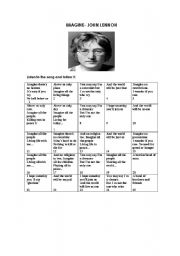 English Worksheet: Listening with John Lennon