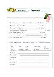 English worksheet: Superlatives