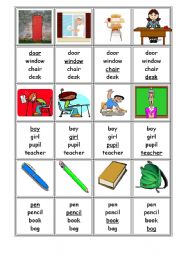 English Worksheet: classroom family game