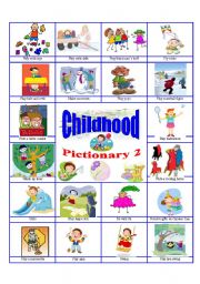 English Worksheet: Childhood pictionary 2