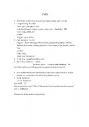 English worksheet: Chat Club --Party