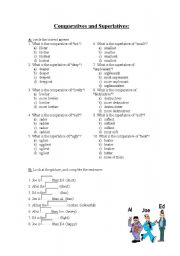 English Worksheet: Comparatives and Superlatives exercises