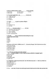 English Worksheet: Multiple choice