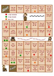 English Worksheet: Past tense game