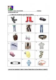 English worksheet: CLOTHES