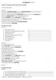 English worksheet: Ms Independent Ne-YO