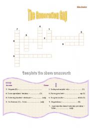 English Worksheet: The Generation Gap