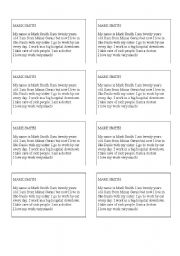 English worksheet: Mark Smith