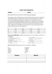 English Worksheet: Noun Review 