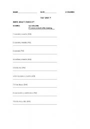 English Worksheet: time