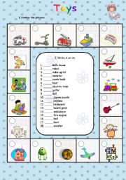 English Worksheet: Toys