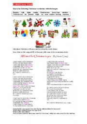 English Worksheet: all i want for christmas