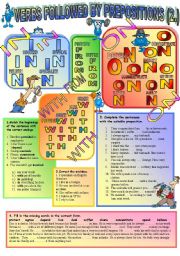 English Worksheet: Verbs followed by prepositions (2.)