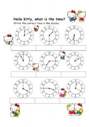 English Worksheet: Hello Kitty