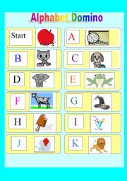 English Worksheet: The Alphabet Domino