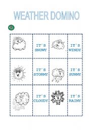 English Worksheet: WEATHER DOMINO