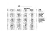 English Worksheet: Tv and movies wordsearch