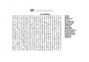 English worksheet: Tv and movies wordsearch