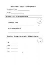 English Worksheet: English Exam Paper