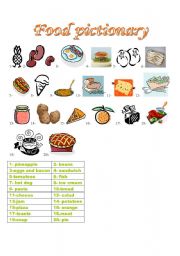 English worksheet: Food Pictionary