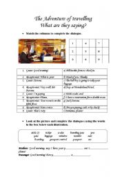 English Worksheet: THE ADVENTURE OF TRAVELLING - 3 PAGES