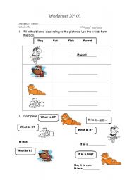 English Worksheet: Domestic Animals