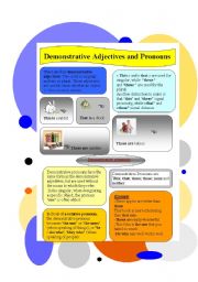 English Worksheet: Demonstrative adjective and pronouns
