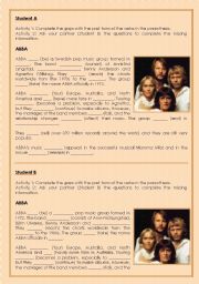 English Worksheet: ABBA: simple past