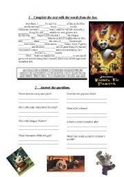 English Worksheet: Kung-Fu Panda