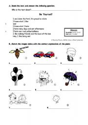 English worksheet: Be Yourself