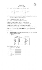 English worksheet: Verb to be