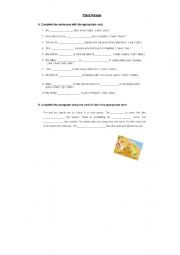 English worksheet: 3rd Person Singular