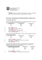 English Worksheet: comparative and superlative adjectives