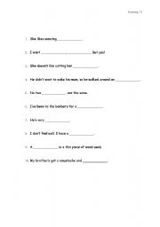 English worksheet: Two words in one - set 7 - gapfill