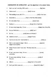 English Worksheet: Comparative or superlative