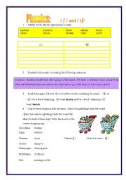 English Worksheet: PHONICS : SHARK VERSUS CHEETAH