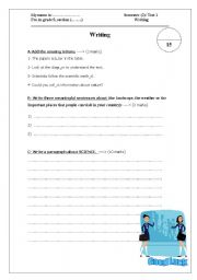 English worksheet: Writing quiz