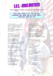 English Worksheet: Jonas Brothers