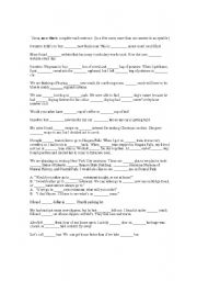 English Worksheet: a, an or the