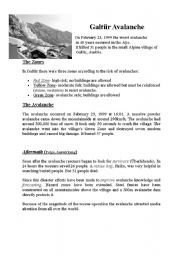 English worksheet: Galtr Avalanche