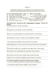 English Worksheet: relative clauses